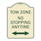 Signmission No Stopping Anytime W/ Bi-Directional Arrow Heavy-Gauge Aluminum Sign, 24" x 18", TG-1824-23579 A-DES-TG-1824-23579 - alternate 1